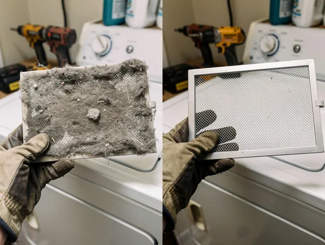 Professional lint trap cleaning by Powell Dryer Vent Cleaning in Powell