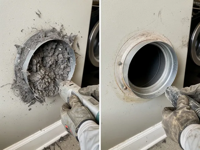 Professional clogged vent cleaning by Powell Dryer Vent Cleaning in Powell