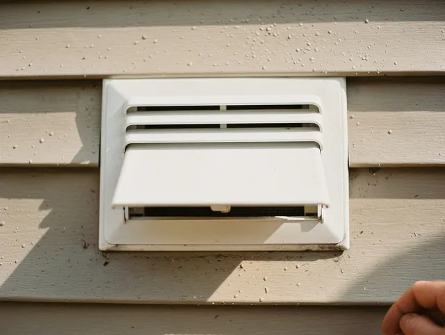 Powell Dryer Vent Cleaning technician performing professional exhaust vent cleaning at a residential property in Powell