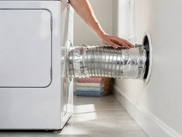 Professional dryer vent hose installation by Powell Dryer Vent Cleaning in Powell